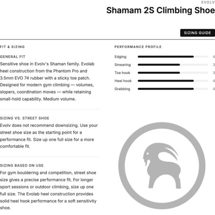 Evolv - Shamam 2S Climbing Shoe