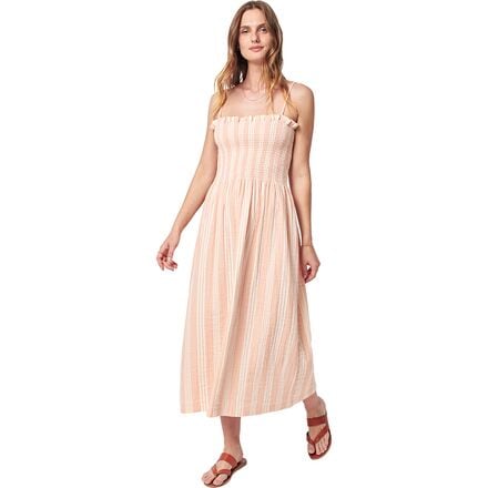 Faherty - Lakeview Dress - Women's - Sepia Neutral Stripe