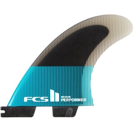 FCS - II Performer PC Tri Surfboard Fins - Teal