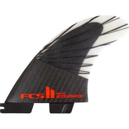 FCS - II Accelerator PC Carbon Tri Surfboard Fins - Red/Black