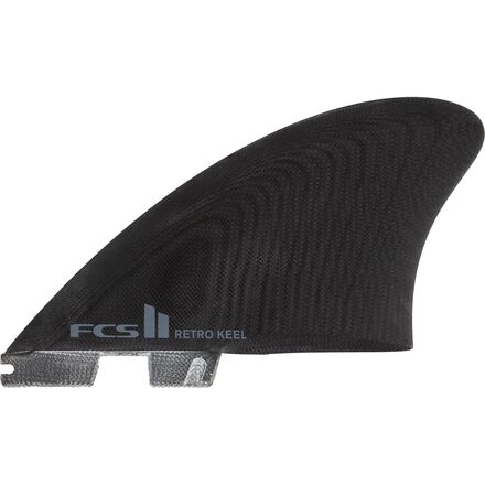 FCS - II Retro Keel PG Twin Fin - Black