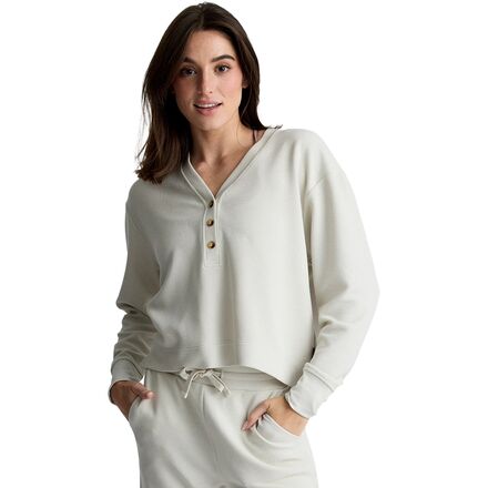 Waffle Long-Sleeve Henley Top - Women's