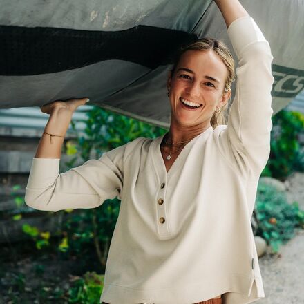 Free Fly - Waffle Long-Sleeve Henley Top - Women's