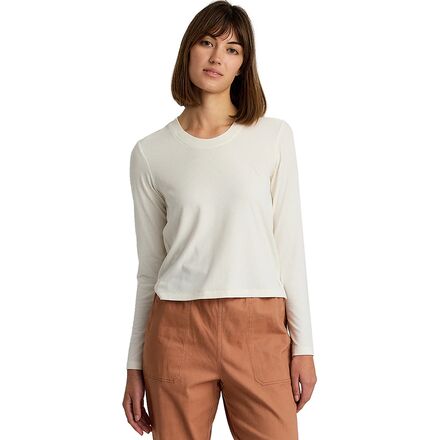 Free Fly - Ribbed Bamboo Long-Sleeve Shirt - Women's - Sea Salt