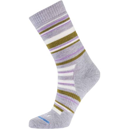 Medium Striped Hiker Crew Sock