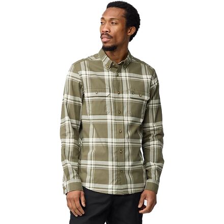 Fjallraven - Ovik Lite Flannel Shirt - Men's - Laurel Green/Chalk White