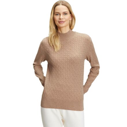 Falke - BA Cable Mock Sweater - Women's - Beige Melange