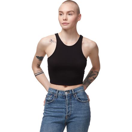Free People - High Neck Ribbed Crop Top - Women's