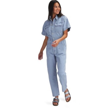 Free People - Marci Coverall - Women's - Light Blue