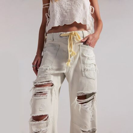 Free People - Moxie Low Slung Pull On Barrel Pant - Women's