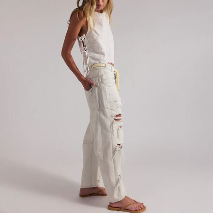 Free People - Moxie Low Slung Pull On Barrel Pant - Women's