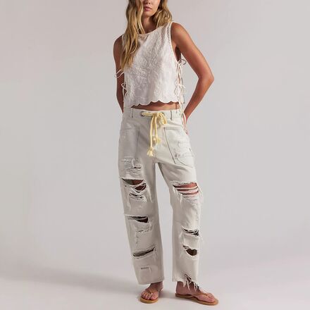 Free People - Moxie Low Slung Pull On Barrel Pant - Women's