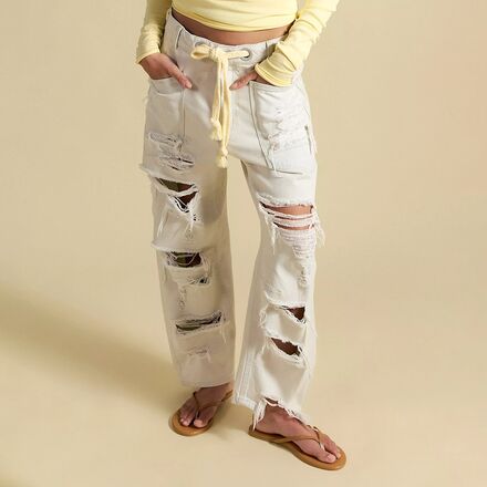 Free People - Moxie Low Slung Pull On Barrel Pant - Women's