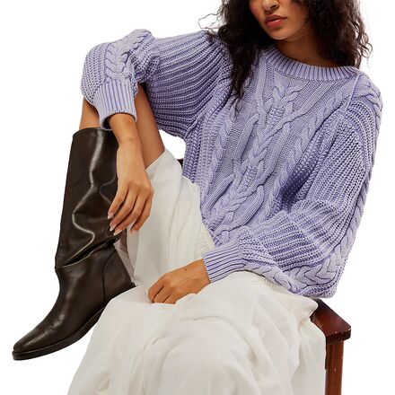 Free People - Frankie Cable Sweater - Women's - Heavenly Lavender