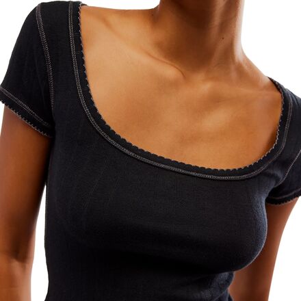 Free People - End Game Pointelle Baby T-Shirt - Women's