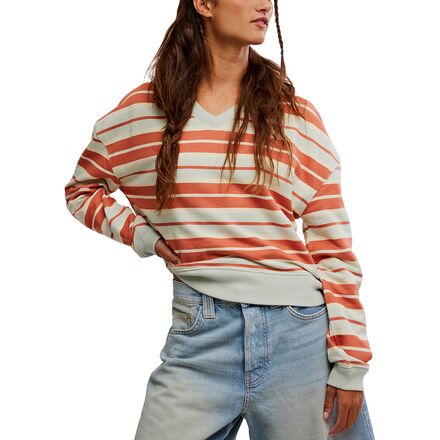 Classic Striped Shrunken Sweatshirt - Women's
