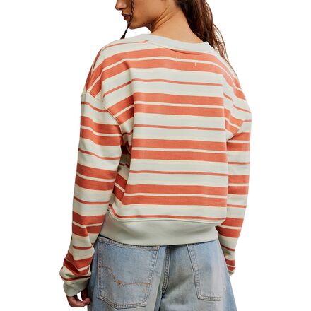 Free People - Classic Striped Shrunken Sweatshirt - Women's