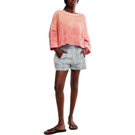 Free People - Get Free Striped Pull On Short - Women's