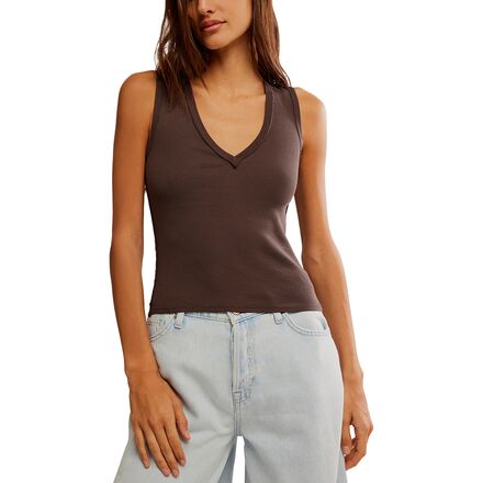 Free People - Neria Tank Top - Women's - Double Espresso
