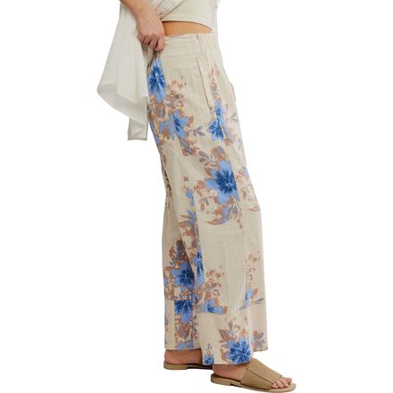 Free People - Days End Printed Linen Pull On Pant - Women's