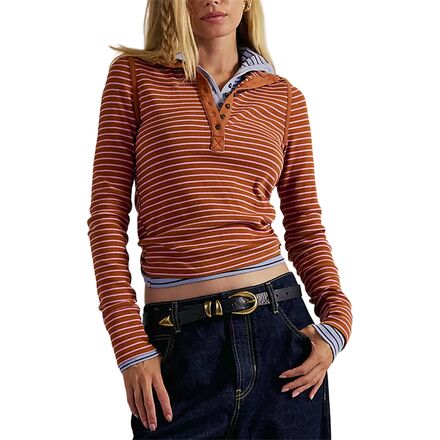 Free People - Lake Henley Stripe Top - Women's