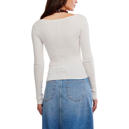 Free People - End Game Pointelle Long-Sleeve Top - Women's