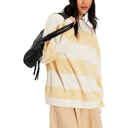Classic Stripe Crew Wide Sweatshirt - Women's