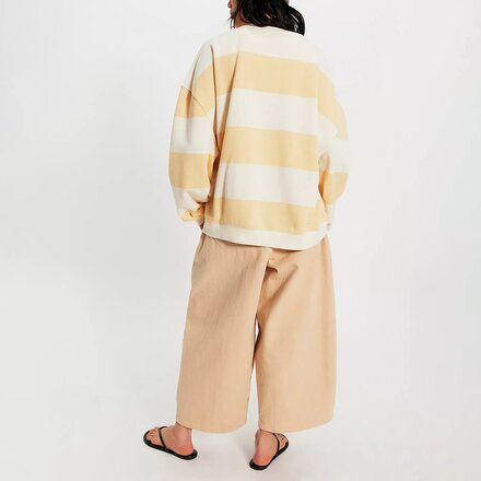 Free People - Classic Stripe Crew Wide Sweatshirt - Women's
