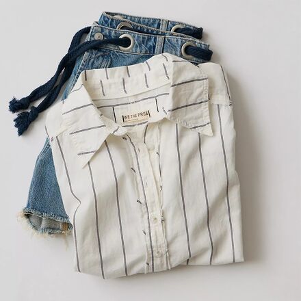Free People - Seaside Cotton Stripe Shirt -Women's