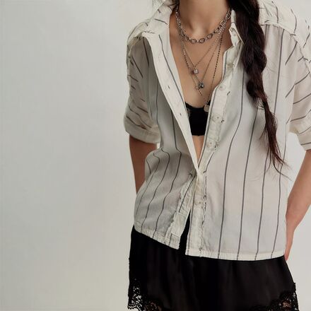 Free People - Seaside Cotton Stripe Shirt -Women's