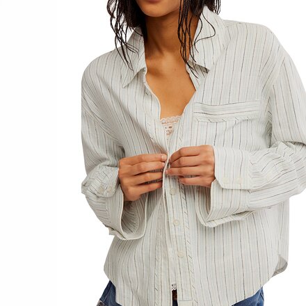 Free People - Striped Linen Laurel Shirt - Women's