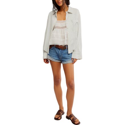 Free People - Striped Linen Laurel Shirt - Women's