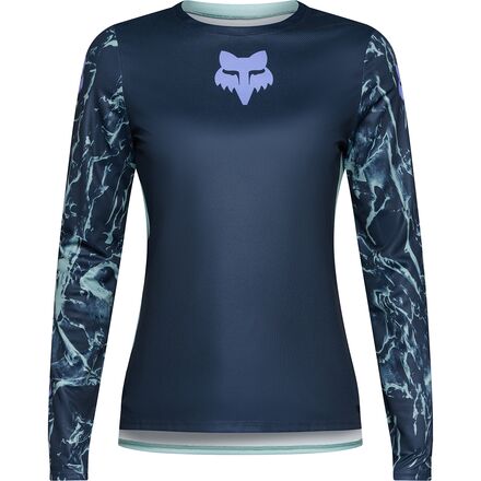 Fox Racing - Ranger Long-Sleeve Jersey - Women's - Arctic Blue Image Print