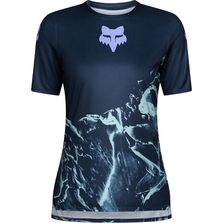 Fox Racing - Ranger Short-Sleeve Jersey - Women's - Arctic Blue Image Print