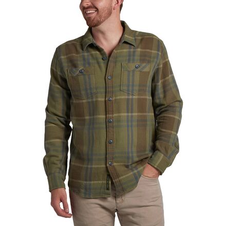 Howler Brothers - Rodanthe Flannel Shirt - Men's - Pablo Plaid/Thistle Green