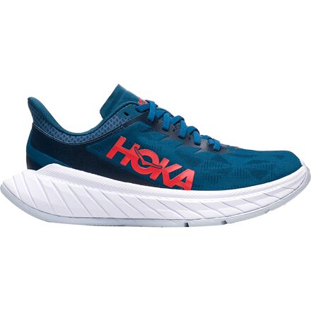 HOKA - Carbon X 2 Running Shoe - Women's - Moroccan Blue/Hot Coral