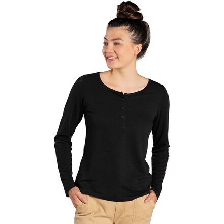 Toad&Co - Piru Long-Sleeve Henley Shirt - Women's - Black
