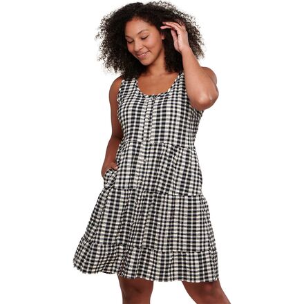 Toad&Co - Manzana Tiered Sleeveless Dress - Women's - Salt Gingham