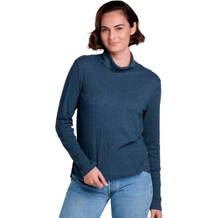 Foothill Pointelle Long-Sleeve T-Neck Shirt - Women's
