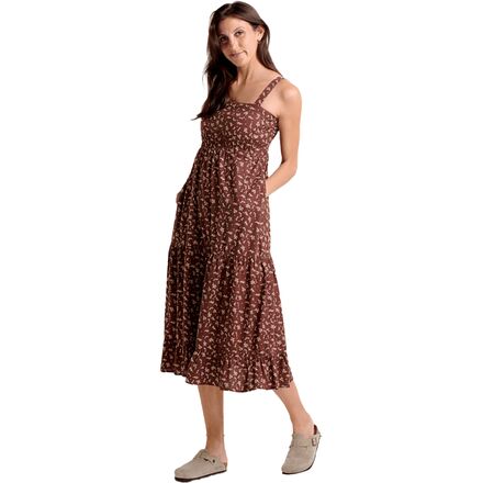 Taj Hemp Tiered Midi Sleeveless Dress - Women's