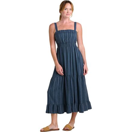 Taj Hemp Tiered Midi Sleeveless Dress - Women's