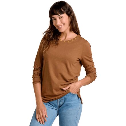 Primo Long-Sleeve Embroidered Crew - Women's