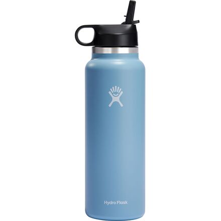40oz Wide Mouth Water Bottle with Straw Lid