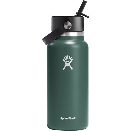 Hydro Flask - 32oz Wide Mouth Flex Straw Water Bottle - Fir