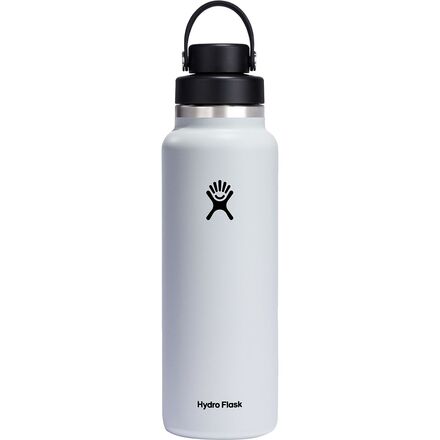 Hydro Flask - 40oz Wide Mouth Water Bottle + Flex Chug Cap - White