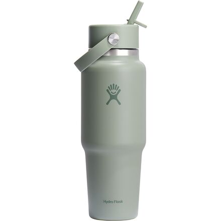 32oz Wide Mouth Flex Straw Cap Travel Water Bottle