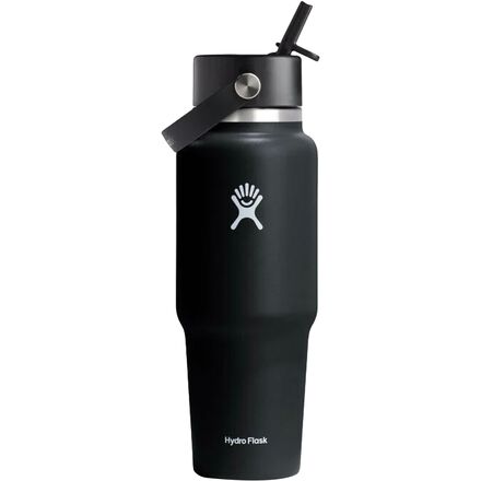 32oz Wide Mouth Flex Straw Cap Travel Water Bottle