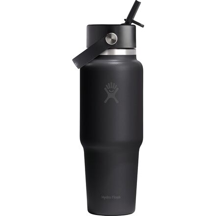 32oz Wide Mouth Flex Straw Cap Travel Water Bottle