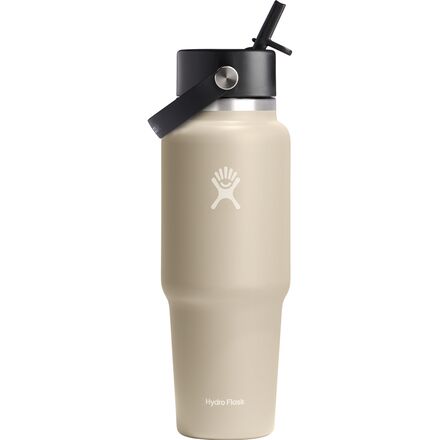 32oz Wide Mouth Flex Straw Cap Travel Water Bottle