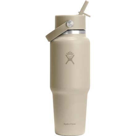 32oz Wide Mouth Flex Straw Cap Travel Water Bottle
